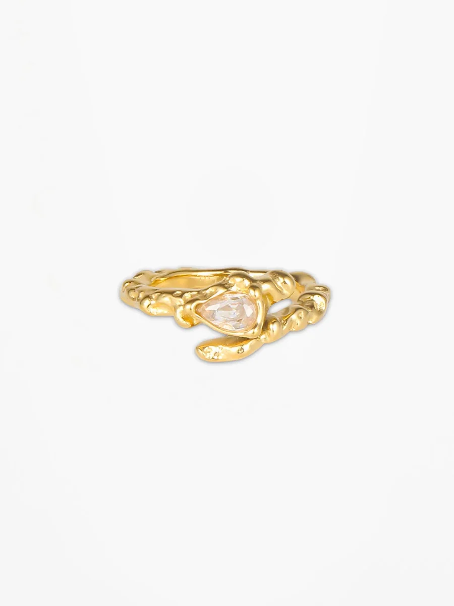 Selma Stone Ring - Gold Plated - Image 2