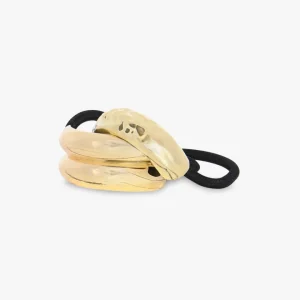 Silvia 2-Pack Elastic Hair Tie - Gold