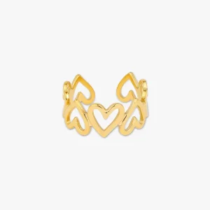 Helle Heart Ring - Gold Plated