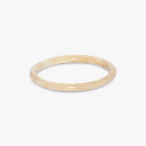Adele Horn Bangle Bracelet - White