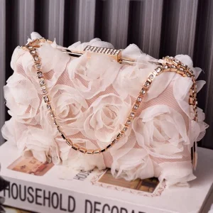 Afterlight Clutches Chiffon Pink Roses