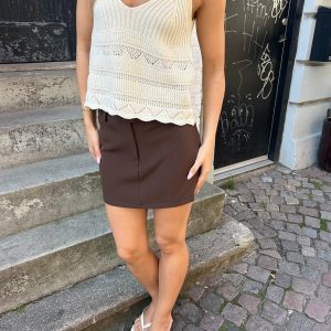 Emilia Mini Skirt - Chocolate Brown