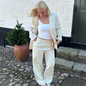 Line Linen Pants - Nature