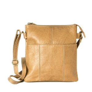 742605 Veske OLIVIA skinnveske med frontlomme - sand
