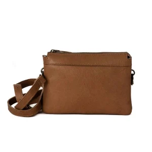 742711 Veske ODA dobbel skinnclutch  - brun