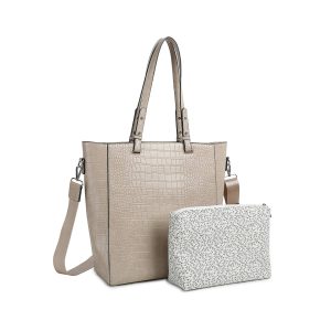 779505 Vesker, ARIEL Croco Shopper - beige