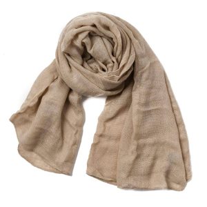 808205 Skjerf ensfarget - beige