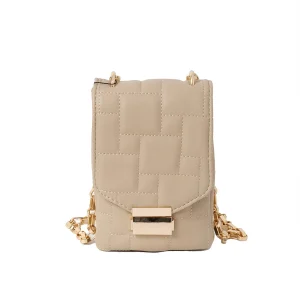 765705 Vesker, TILDE mobil waffel clutch - beige