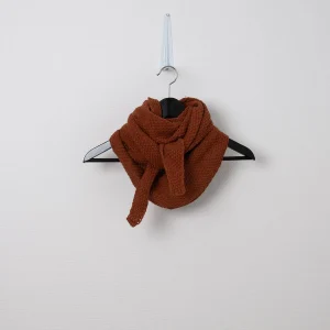 772575 Triangel skjerf ullmix - mørk orange