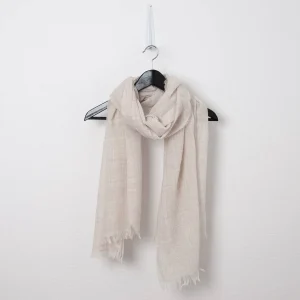 727805 Ull/Viscose vevet sjal - beige